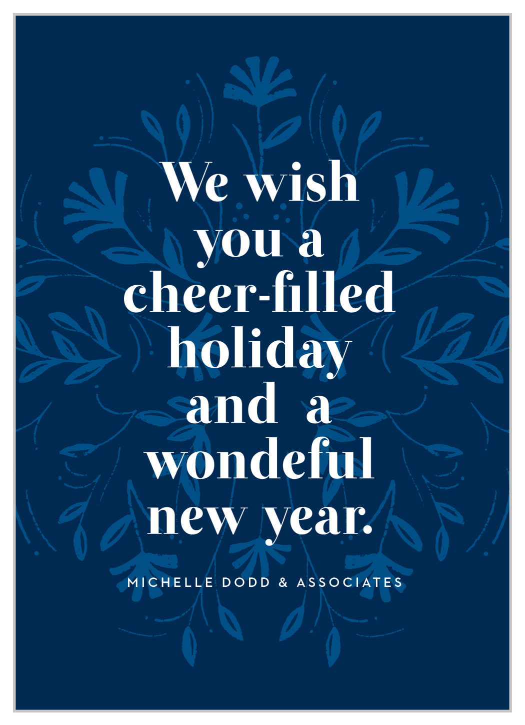 Floral Burst Corporate Holiday Cards