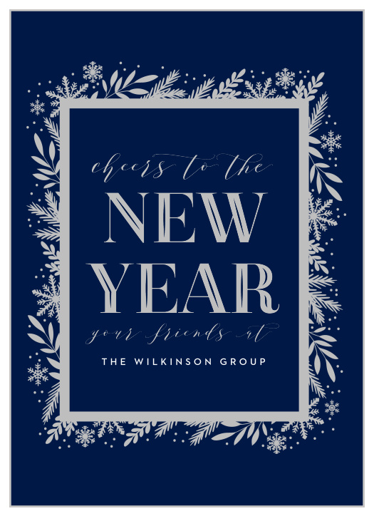 Our Frosty Flurries Corporate New Years Cards are the perfect way to show your appreciation for clients and employees alike!