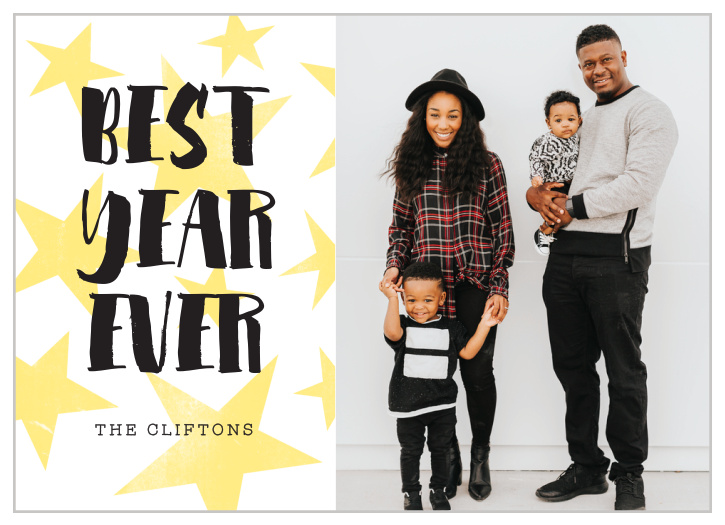 Make this your best year yet with our Hollywood Glimmer New Years Cards. 