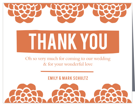 Show your gratitude with the Flowering Couple Thank You card which has a very modern and trendy design that is fully customizable.