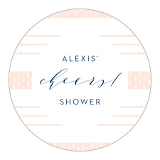 Seal your bridal shower invitations with a sticker that matches!