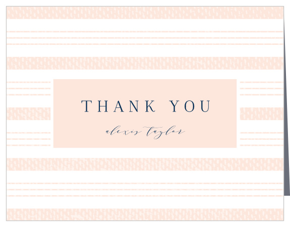 You can be sure your guests will feel immensely appreciated with our Textile Stripes Bridal Shower Thank You Cards!