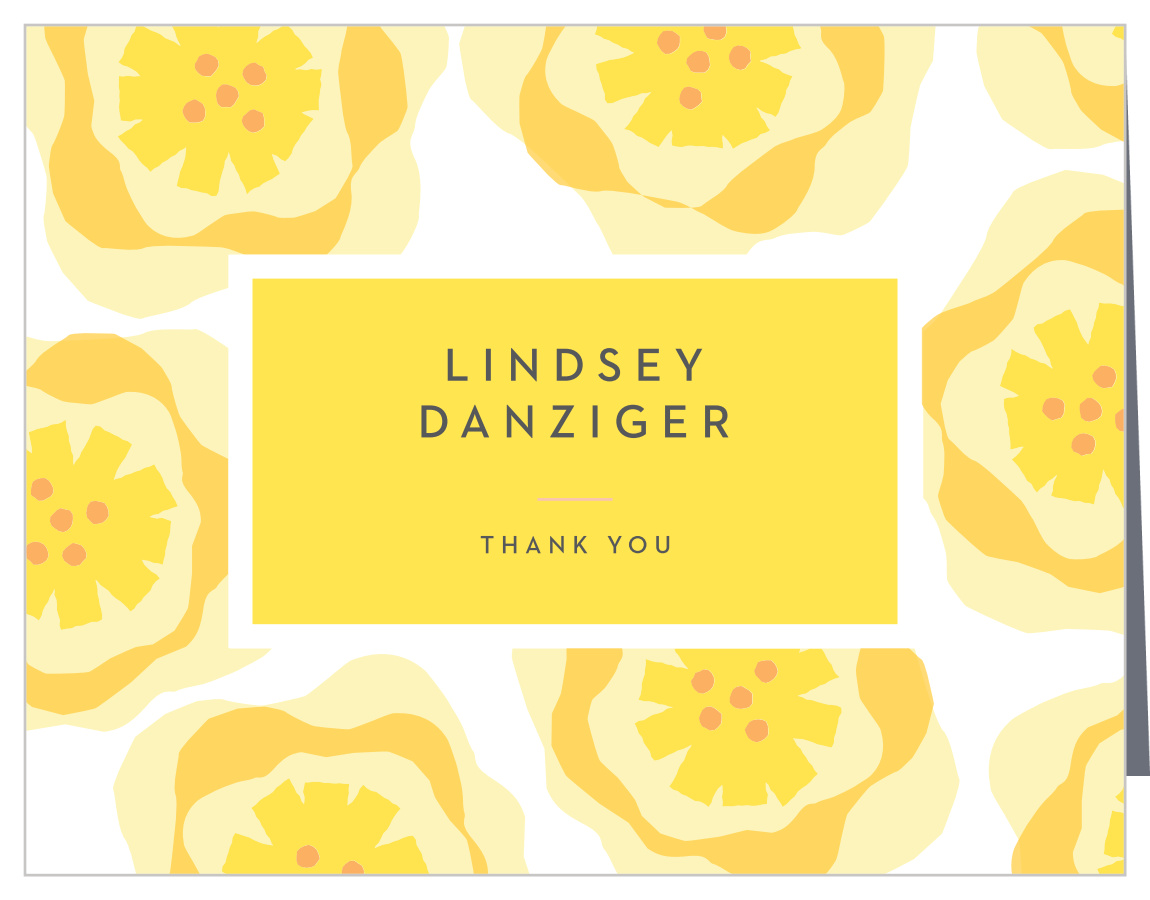 Summer Flowers Bridal Shower Thank You Cards