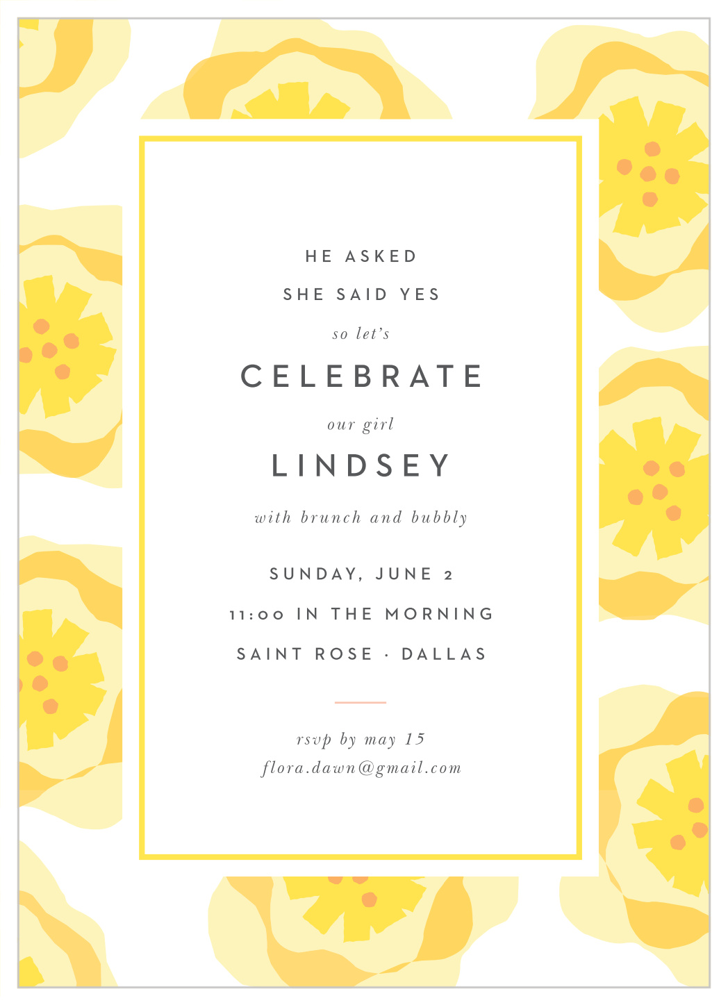 Summer Flowers Bridal Shower Invitations by Basic Invite