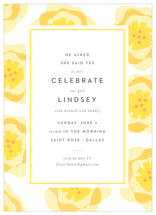 Get everyone excited for the shower of the year with our Summer Flowers Bridal Shower Invitations.