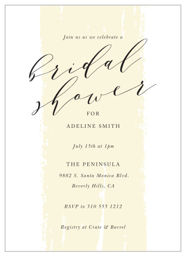 Soft Swash Bridal Shower Invitations