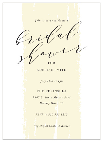 Our Soft Swash Shower Invitations are the perfect way to gather your friends and family close for your pre-wedding fun!