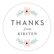 Gift your closest friends and family with a memento of your celebration with our Bridal Florals Bridal Shower Stickers.