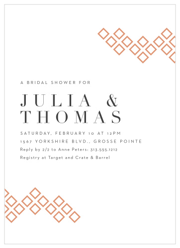 Our Dazzling Diamonds Bridal Shower Invitations are the perfect way to surround yourself with your friends and family for your pre-wedding celebrations!