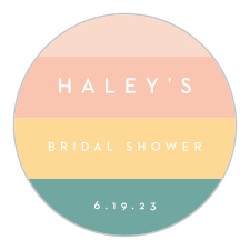 Gift your family and friends with a memento of your shower with the classic look of our La Palette Bridal Shower Stickers.
