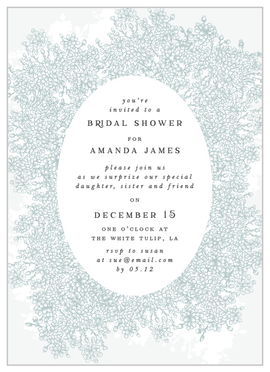 Our Frilly Frame Bridal Shower Invitations are the perfect way to surround yourself with your friends and family for your pre-wedding celebrations!