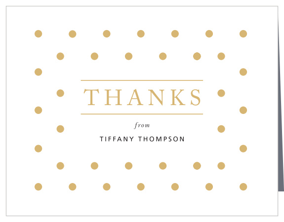 Let your close family and friends know how much you appreciated their support during your shower with our Classic Dots Bridal Shower Thank You Cards.