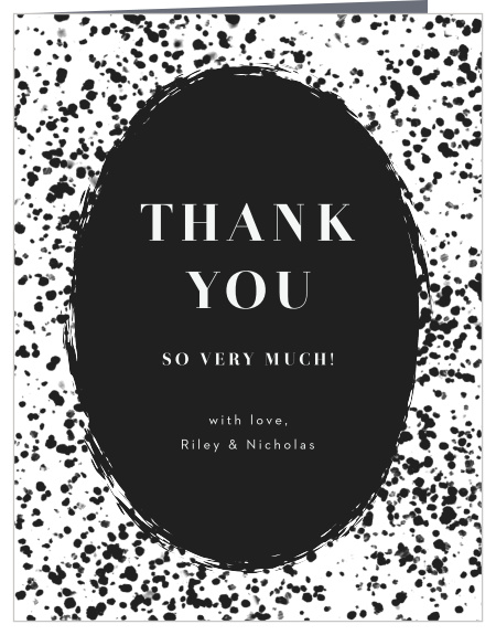 Our Speckled Art Bridal Shower Thank You Cards are a fun design perfect for showing your gratitude.