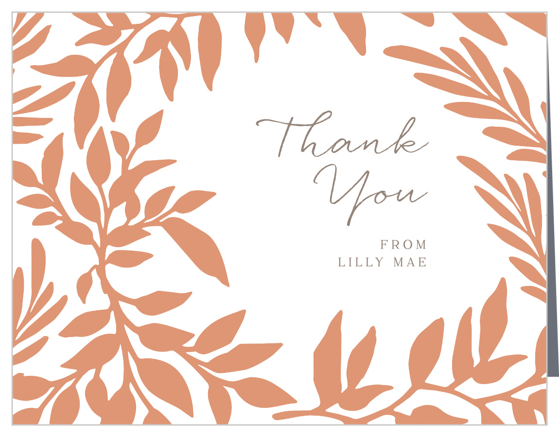 Leafy Crown Bridal Shower Thank You Cards