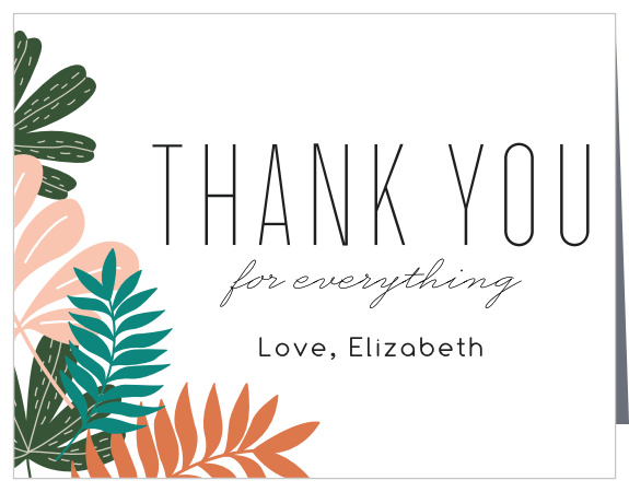 Our Tropical Bride Bridal Shower Thank You Cards are the perfect way to show your appreciation for your friends and family!