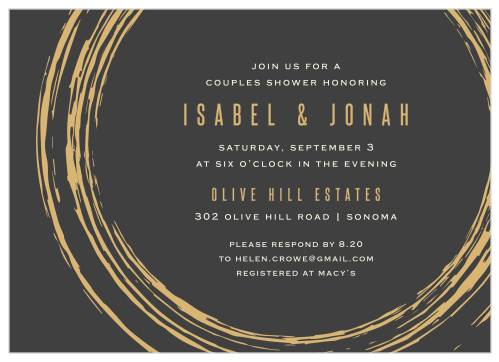 If you want something classy, yet strikingly modern, our Paint Circles Bridal Shower Invitations are your perfect choice.