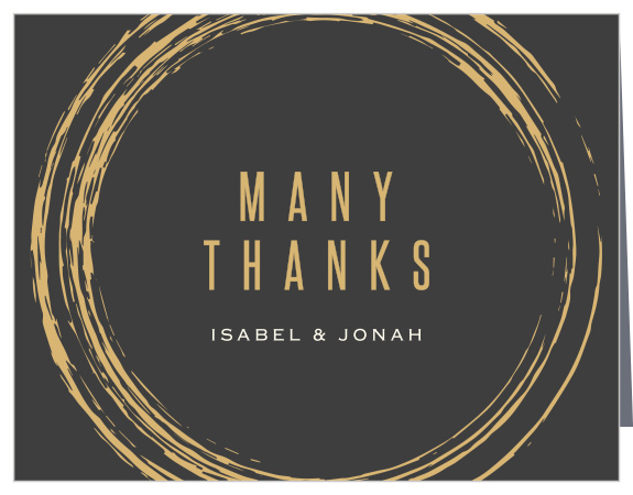 Finnish of your perfect couples shower with our Paint Circles Bridal Shower Thank You Cards. 