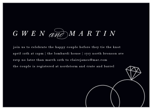 Gather your closest friends and family together to celebrate with our The Ring Bridal Shower Invitations.