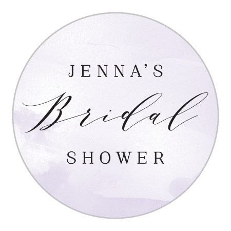 Watercolor Wish Bridal Shower Stickers