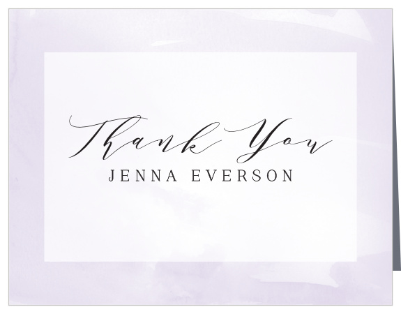 Let your family and friends know how much you appreciated their support with the classic look of our Watercolor Wish Bridal Shower Thank You Cards.