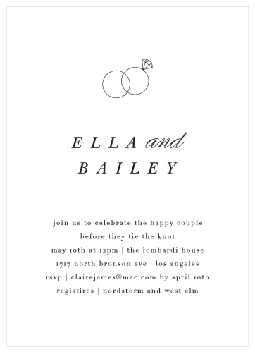 Our Couples Rings Bridal Shower Invitations are the perfect way to gather your friends and family close for your pre-wedding celebrations!