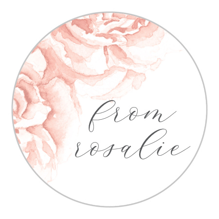 Rose Border Bridal Shower Stickers by Basic Invite