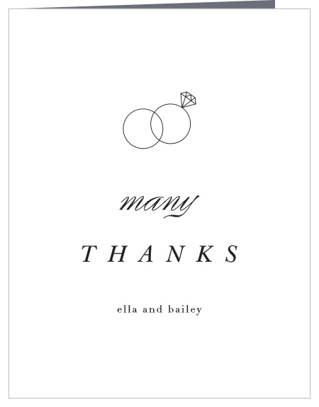 Our Couples Rings Bridal Shower Thank You Cards are the perfect way to show your appreciation for the support of your friends and family!