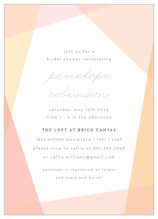 Our Pristine Overlays Bridal Shower Invitations are the perfect way to gather your friends and family close for your pre-wedding celebrations!