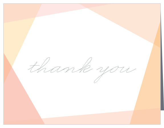 Let your family and friends know how much you appreciated their support with the simple look of our Pristine Overlays Bridal Shower Thank You Cards.
