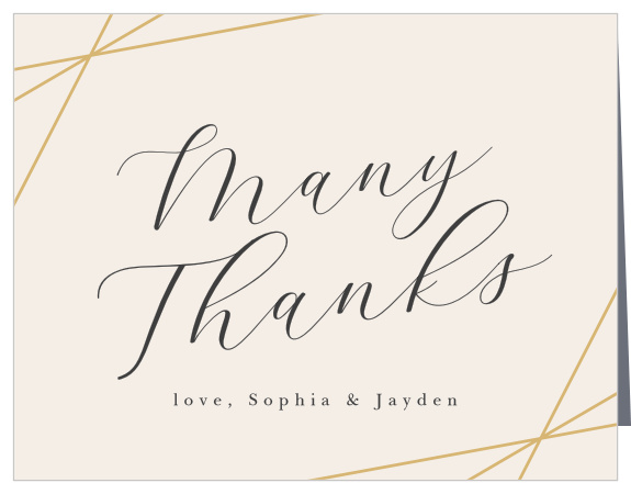 Let your family and friends know how much you appreciated their support with the simple look of our Pretty Threads Bridal Shower Thank You Cards.