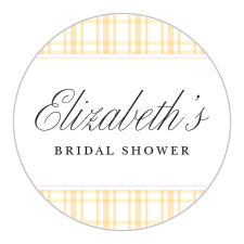 Our Plaid Prepster Bridal Shower Stickers are the perfect finishing touch to your bridal shower preparations!