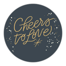 Our Cheerful Love Bridal Shower Stickers add an extra touch of elegance to your envelopes!