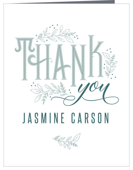 Say thanks to everyone that could attend your pre-ceremony festivities with our Fantastic Foliage Bridal Shower Thank You Cards!