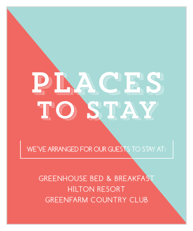 Make things too easy for your guests by providing them with this fully customizable Accommodation card.