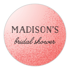 Our Pink Lady Bridal Shower Stickers are the perfect finishing touch for your bridal shower!