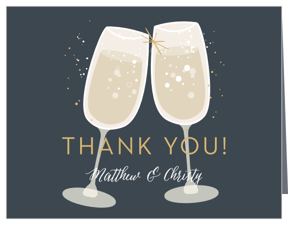 Our Cheerful Love Bridal Shower Thank You Cards offer a modern and elegant design that pairs perfectly with its corresponding sticker and invitation