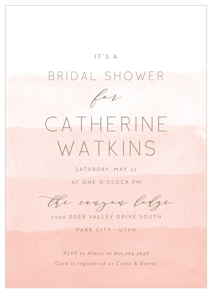 Stepped Ombre Bridal Shower Invitations by Basic Invite