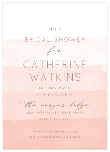 Our Stepped Ombre Bridal Shower Invitations are the perfect way to gather your friends and family close for your pre-wedding fun!