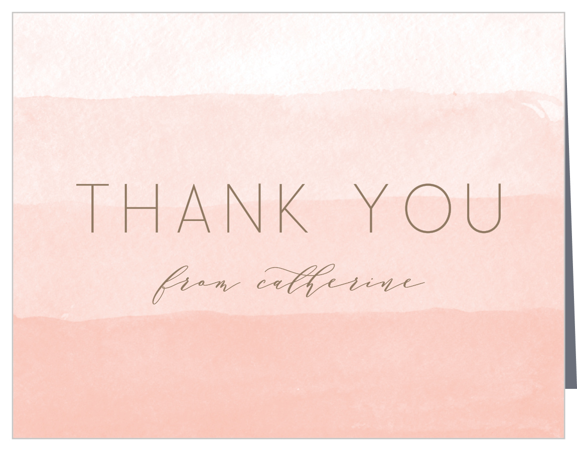 Stepped Ombre Bridal Shower Thank You Cards