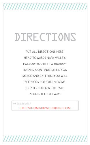 A perfect match for the Modern Slash Wedding invitation.