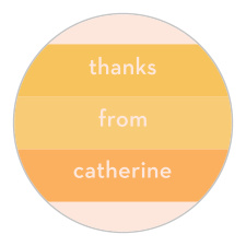 Choose our Peachy Poster Bridal Shower Stickers to show your appreciation for those who attended your shower!
