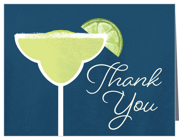 Send your gratitude to all those who participated in your pre-wedding festivities with our Frozen Margarita Bridal Shower Thank you Cars!