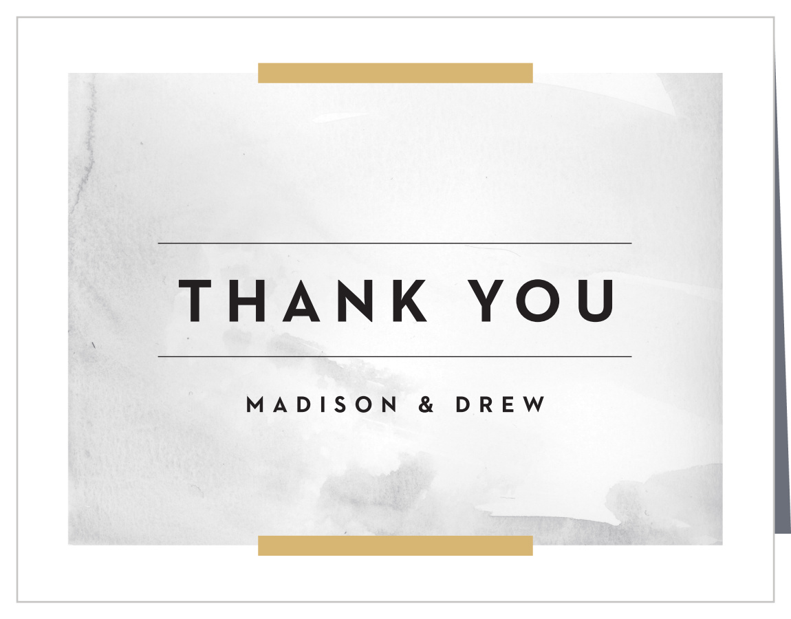 Foil Block Bridal Shower Thank You Cards