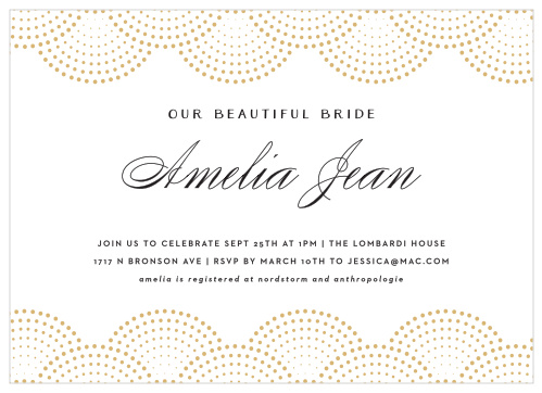 Bring your friends and family together to celebrate with our Dotted Elegance Bridal Shower Invitations!