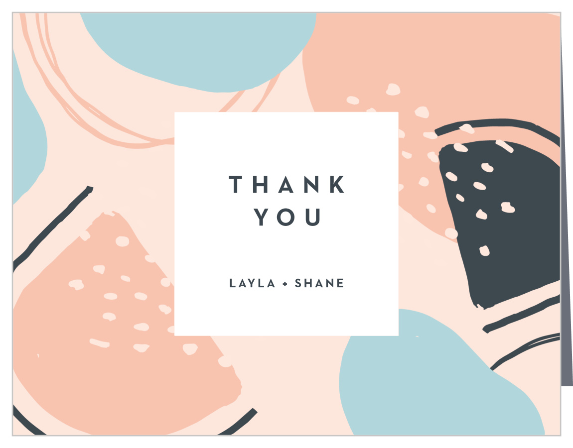 Abstract & Artsy Bridal Shower Thank You Cards