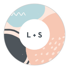 Abstract and Artsy Bridal Shower Stickers for an elegant and modern detail!