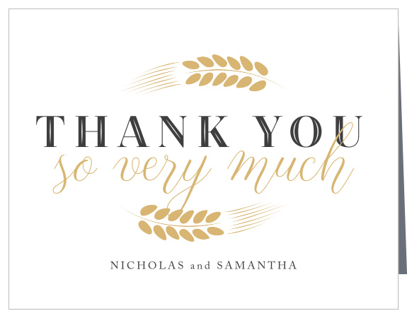 Our Hoppy Couple Bridal Shower Thank You Cards offer the same simple and stunning design featured on the corresponding invitations.