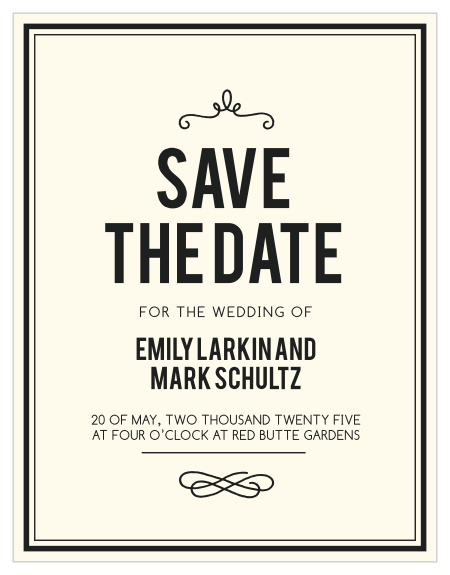 The Romantic Photo Blocks Save the Date card has a unique and elegant design. Customize all the colors to your liking!