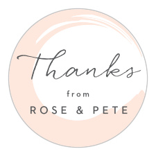 Customize with the initials of the happy couple. Our Bold Brush Frame Bridal Shower Stickers are a beautiful addition to your bridal shower festivities.