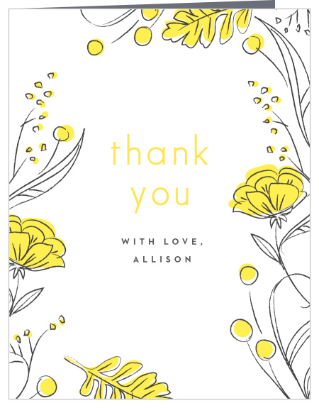Send a stylish 'thank you' to all your best friends with our Mod Meadow Bridal Shower Thank You Cards.